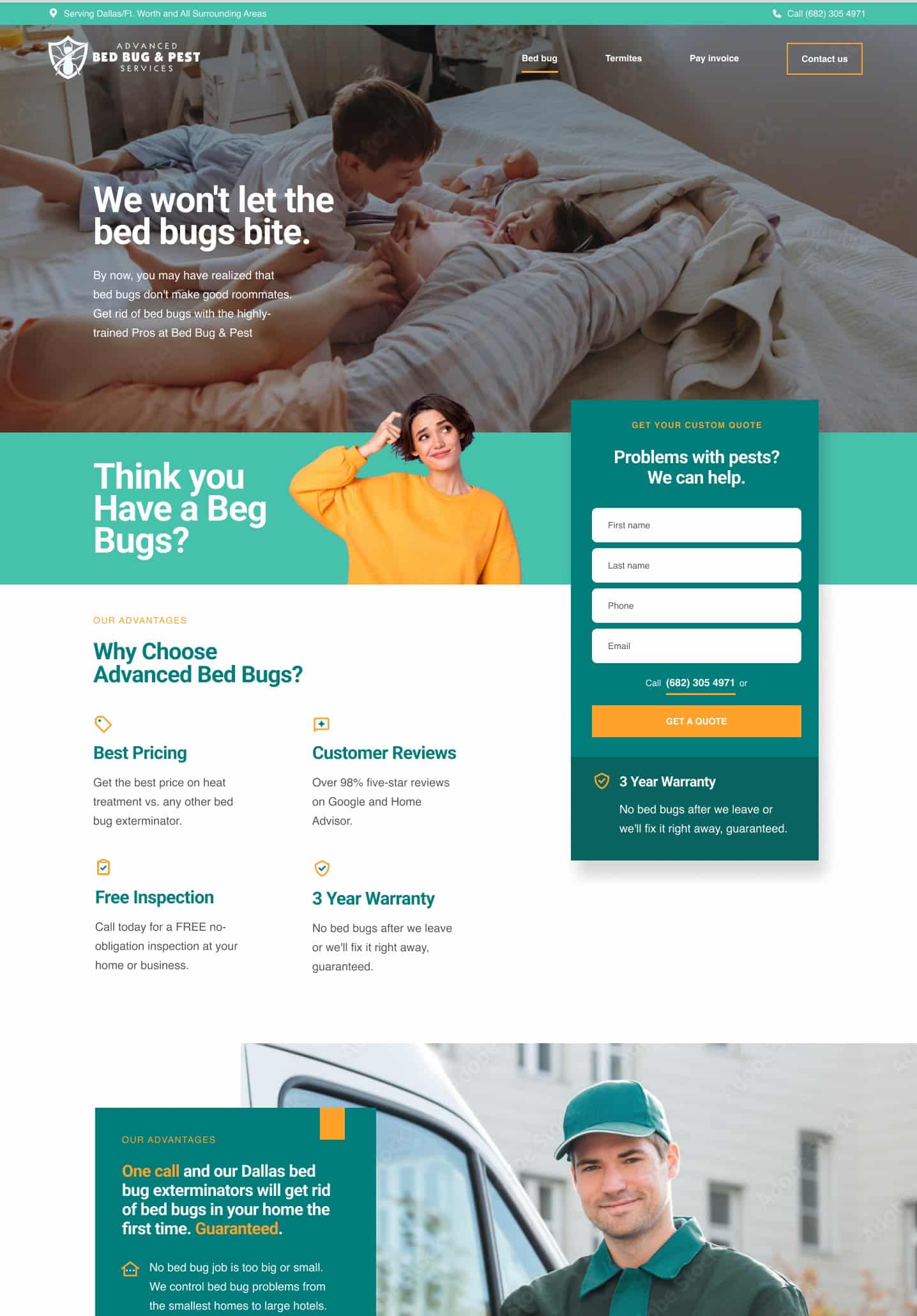 Bed Bug Exterminator Website Designer