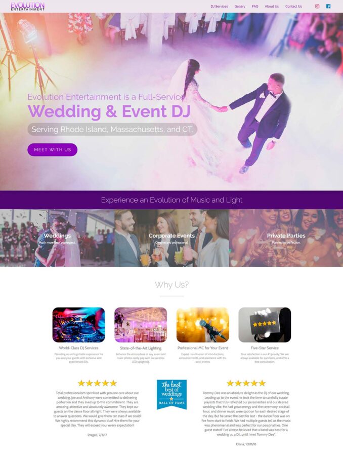 Wedding DJ Website Designer